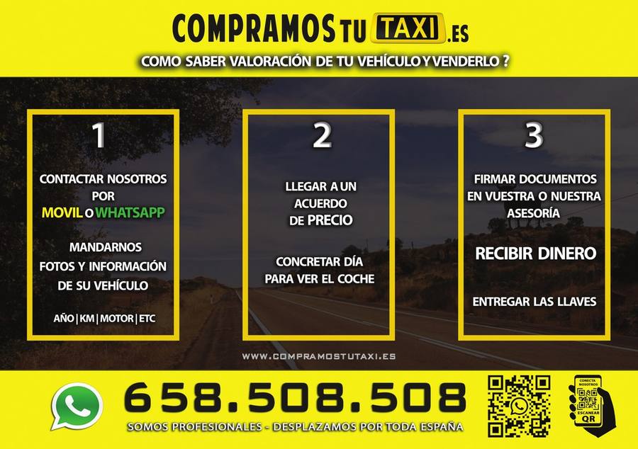 Folleto Compramos Tu Taxi - reverso, tamaño completo